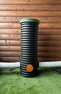 Дренажный колодец d340 h1000 с зеленой крышкой (отводы 110 мм) 11